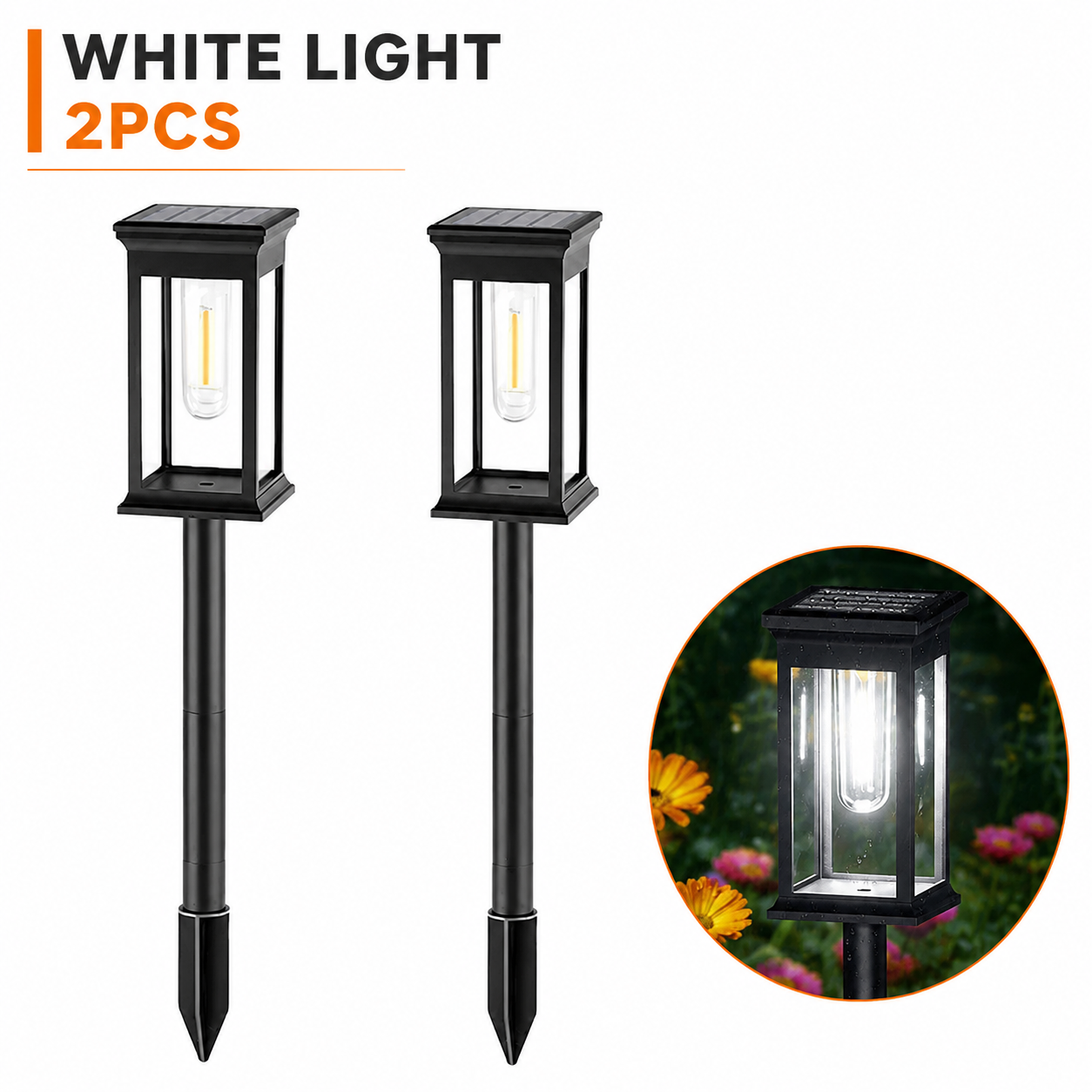 Solar LED Outdoor Pathway Light Pack of 2 Korira