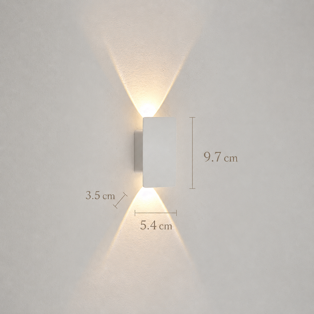 LED Outdoor Garden Wall Light 10cm White Veline