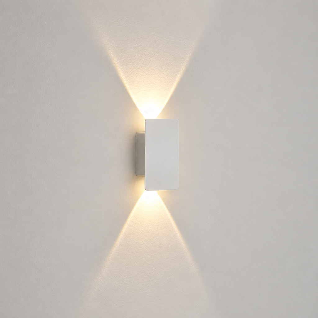 LED Outdoor Garden Wall Light 10cm White Veline