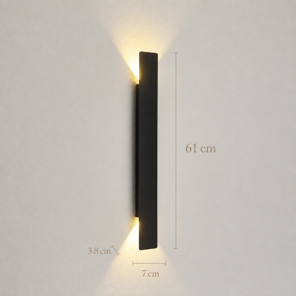 LED Outdoor Garden Wall Light 60cm Black Valine