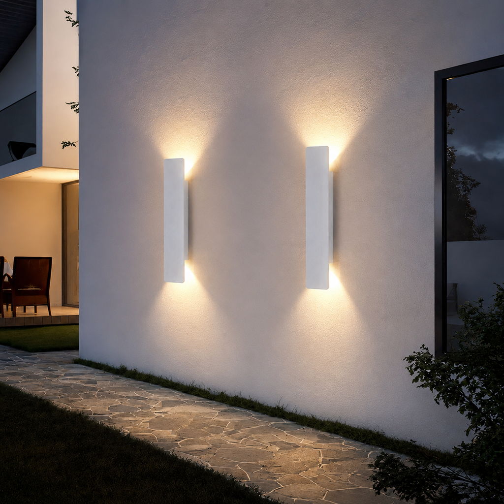 LED Outdoor Garden Wall Light 40cm White Seline