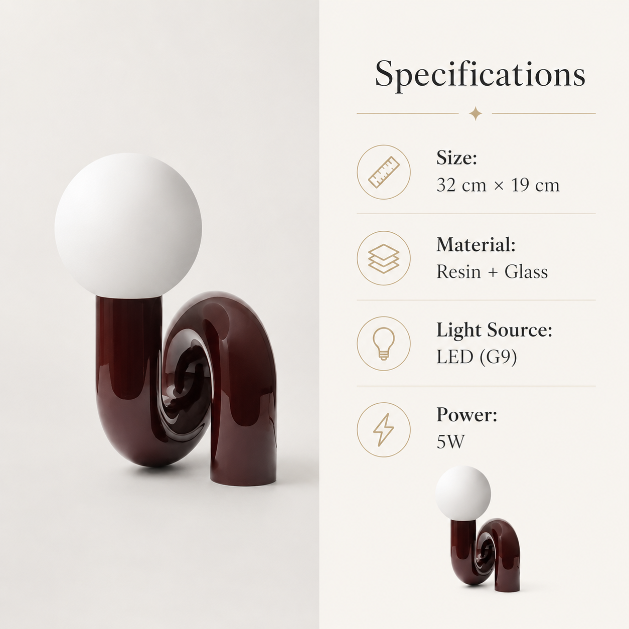 Red Rechargeable Touch Table Lamp Lumera