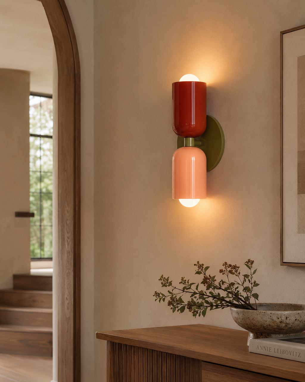 Green Nordic LED Wall Lamp Lunina