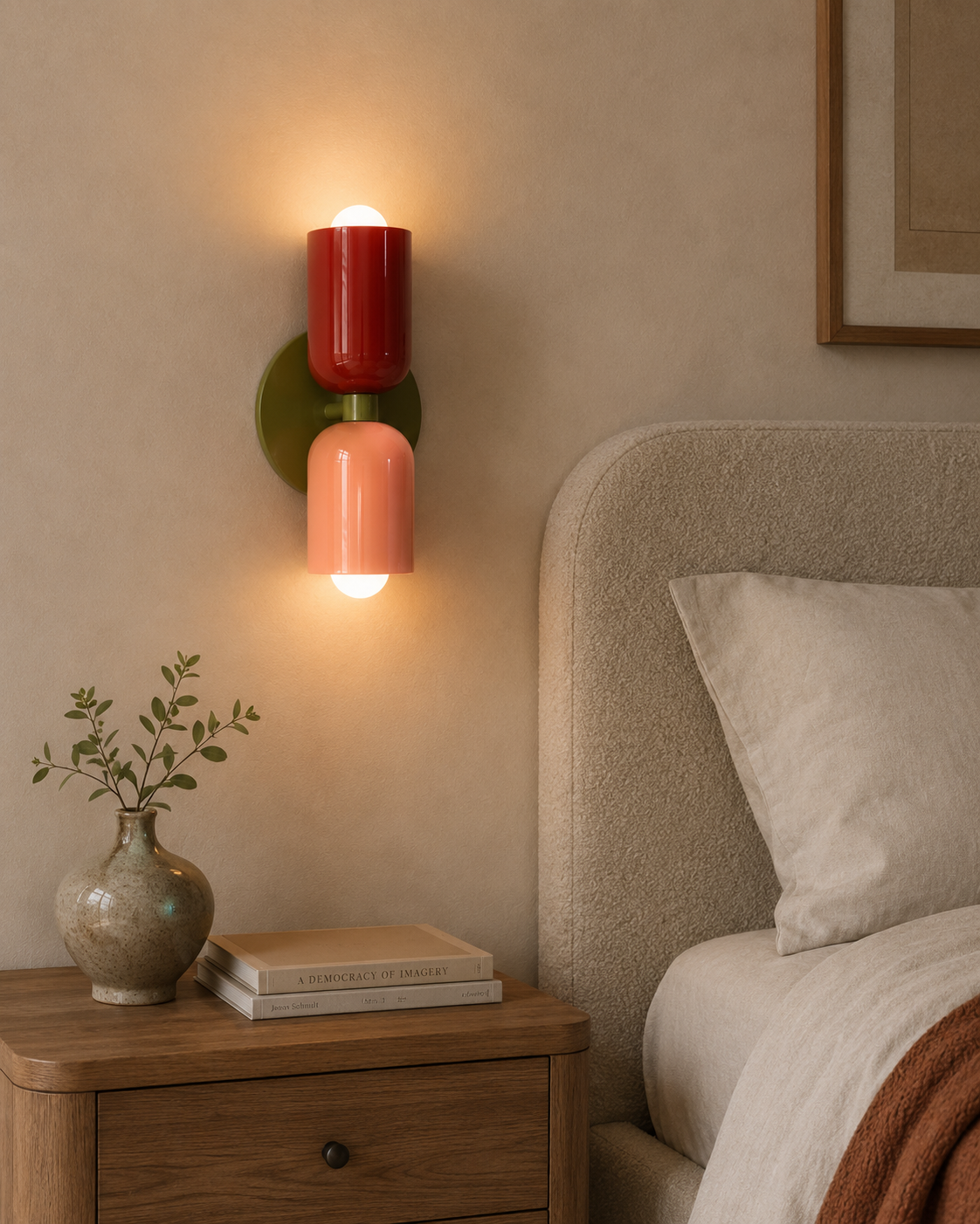 Green Nordic LED Wall Lamp Lunina