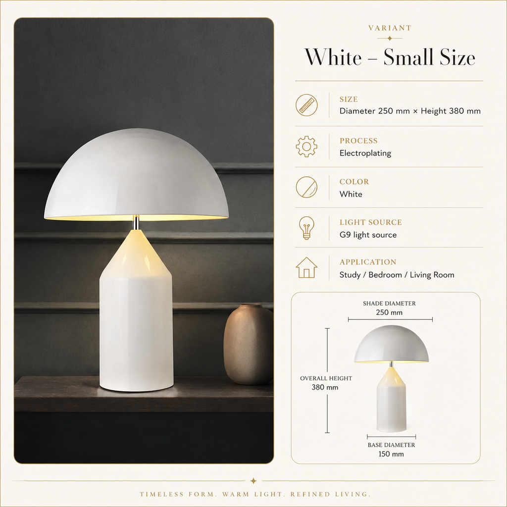 Small White Rechargeable Touch Table Lamp Calera