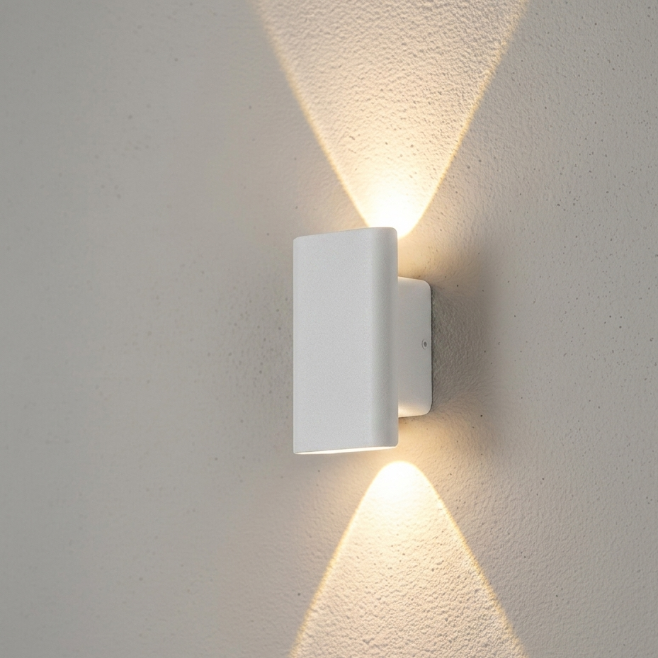 LED Outdoor Garden Wall Light 10cm White Veline