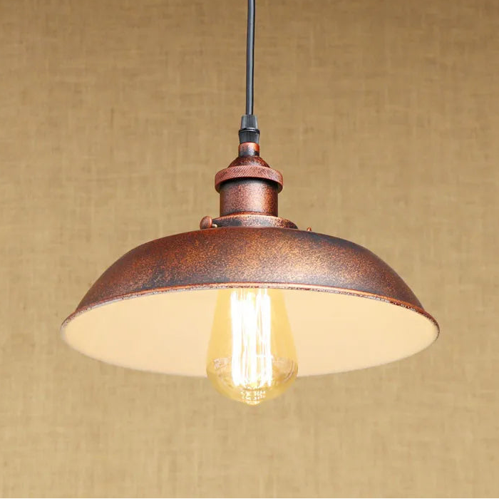 IWHD Rust Retro Vintage Pendant Lights LED Edison Style Loft Industrial Lamp Metal Iron Rustic Hanging Light Lampara Colgante