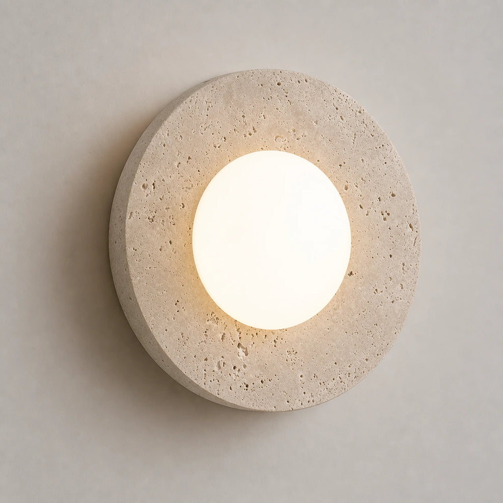 Travertine Globe Wall Light Ombria