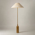 Pleated Brass Floor Lamp Cortina
