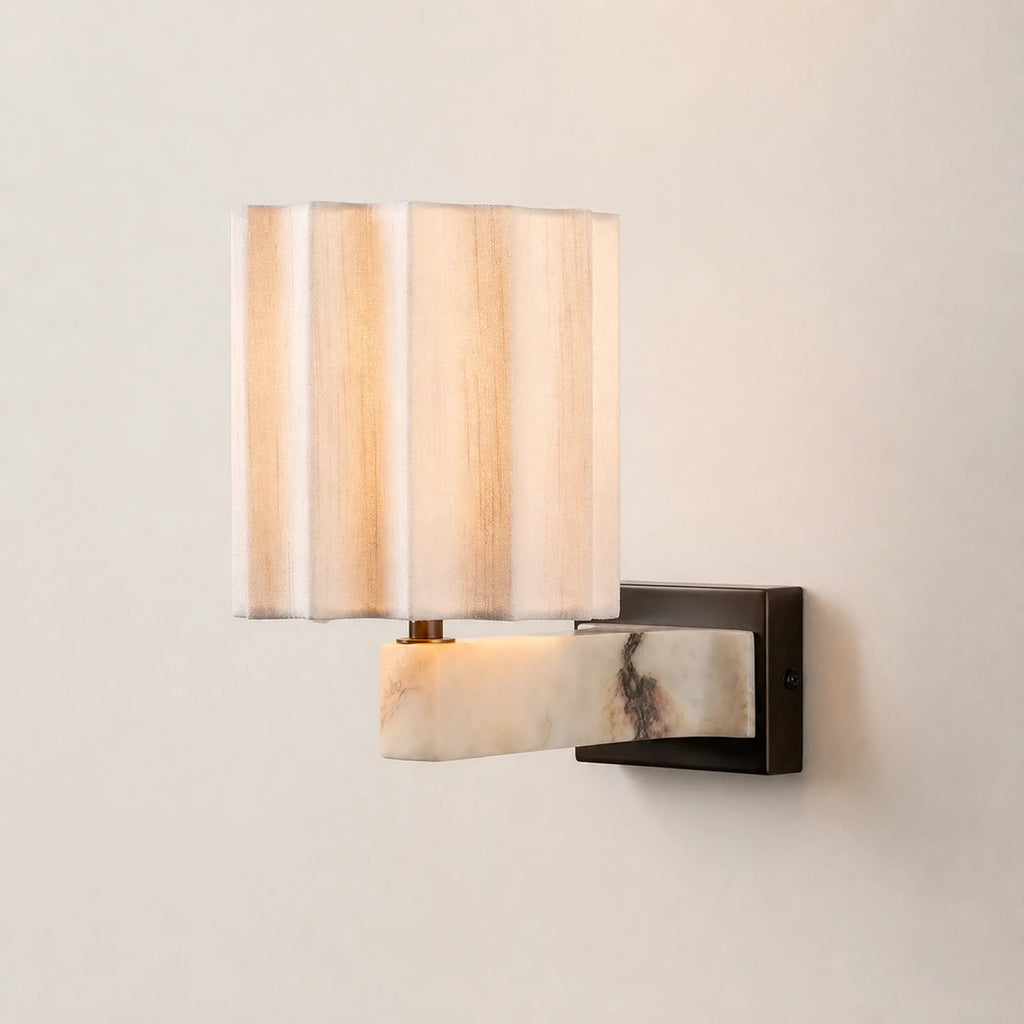Marble Pleated Wall Light Mirella