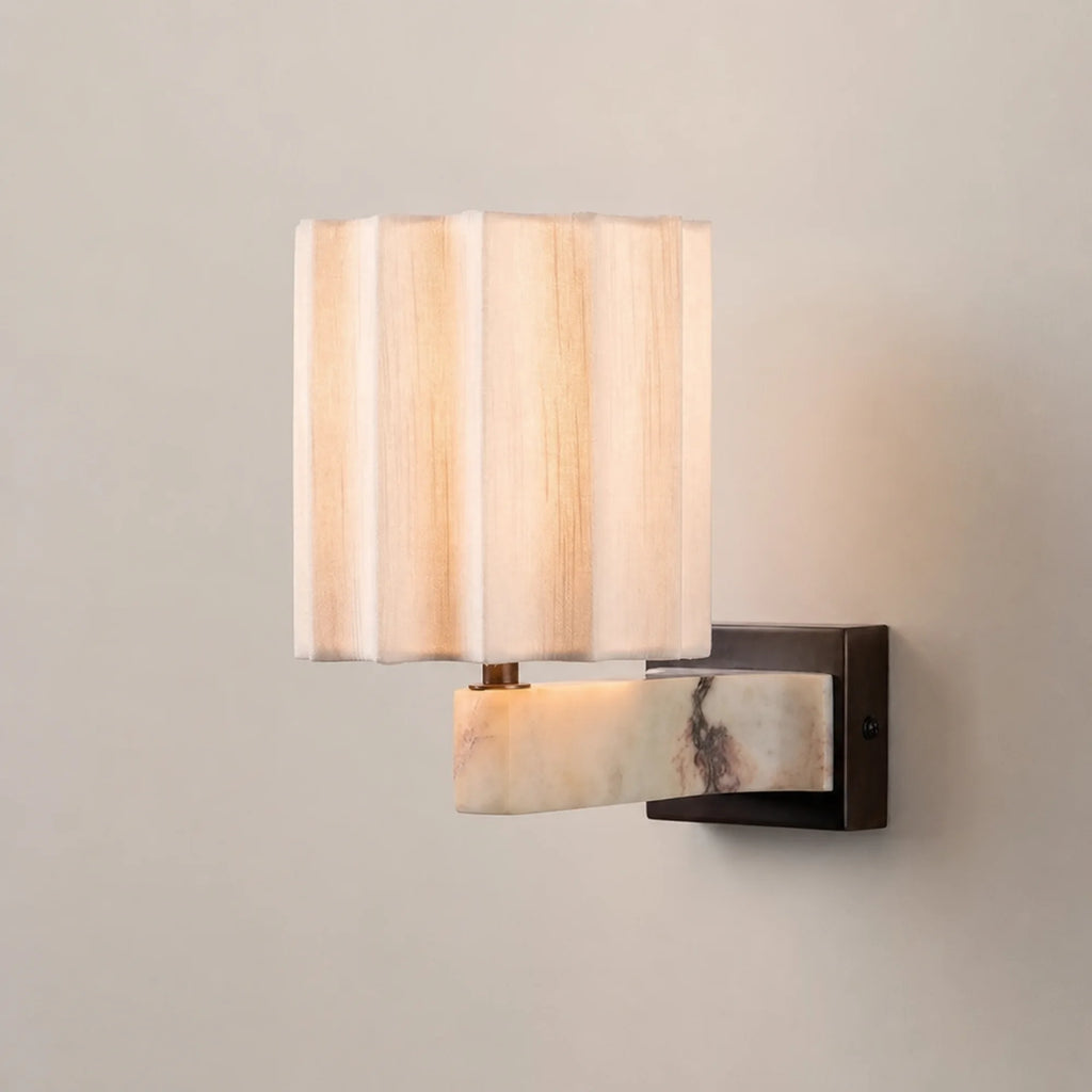 Marble Pleated Wall Light Mirella