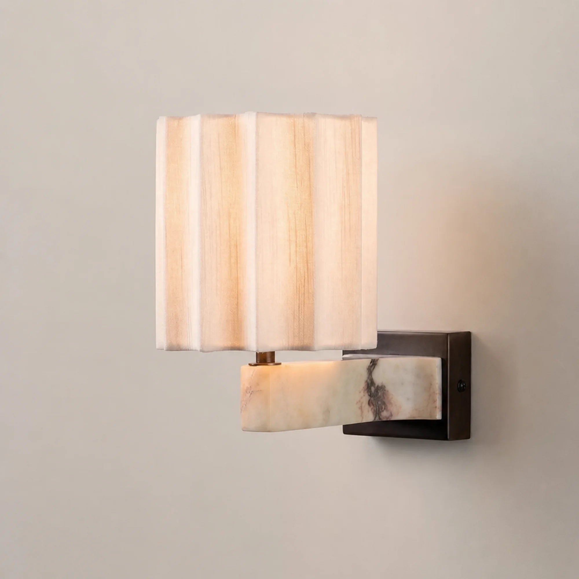 Marble Pleated Wall Light Mirella