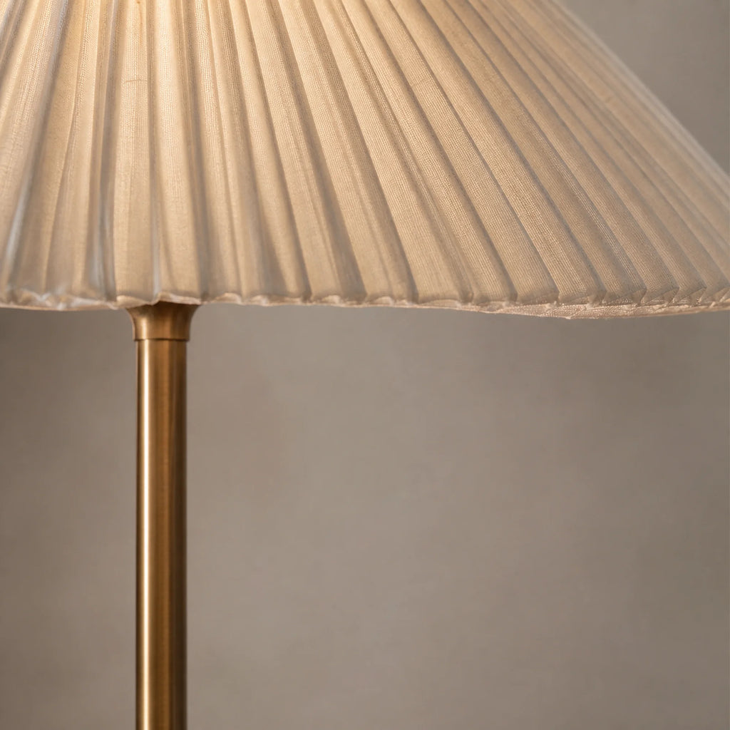 Pleated Brass Floor Lamp Cortina