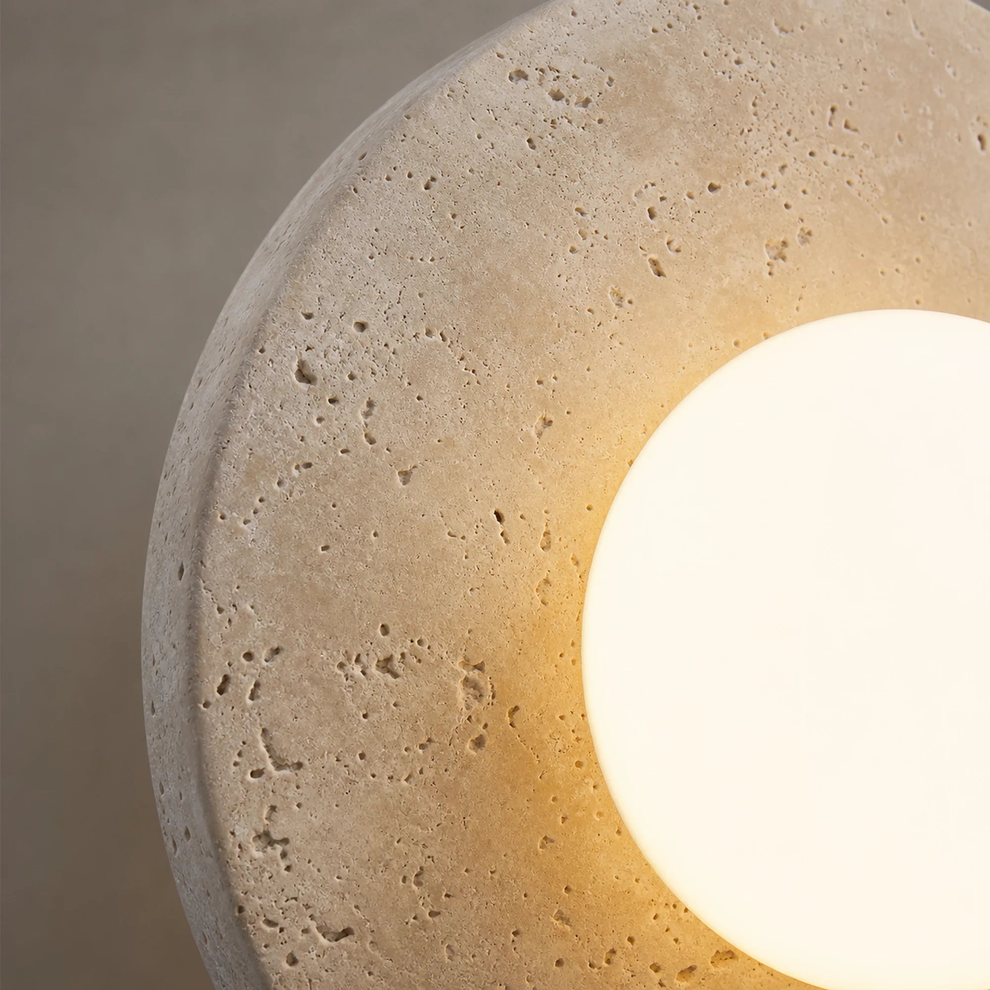 Travertine Globe Wall Light Ombria