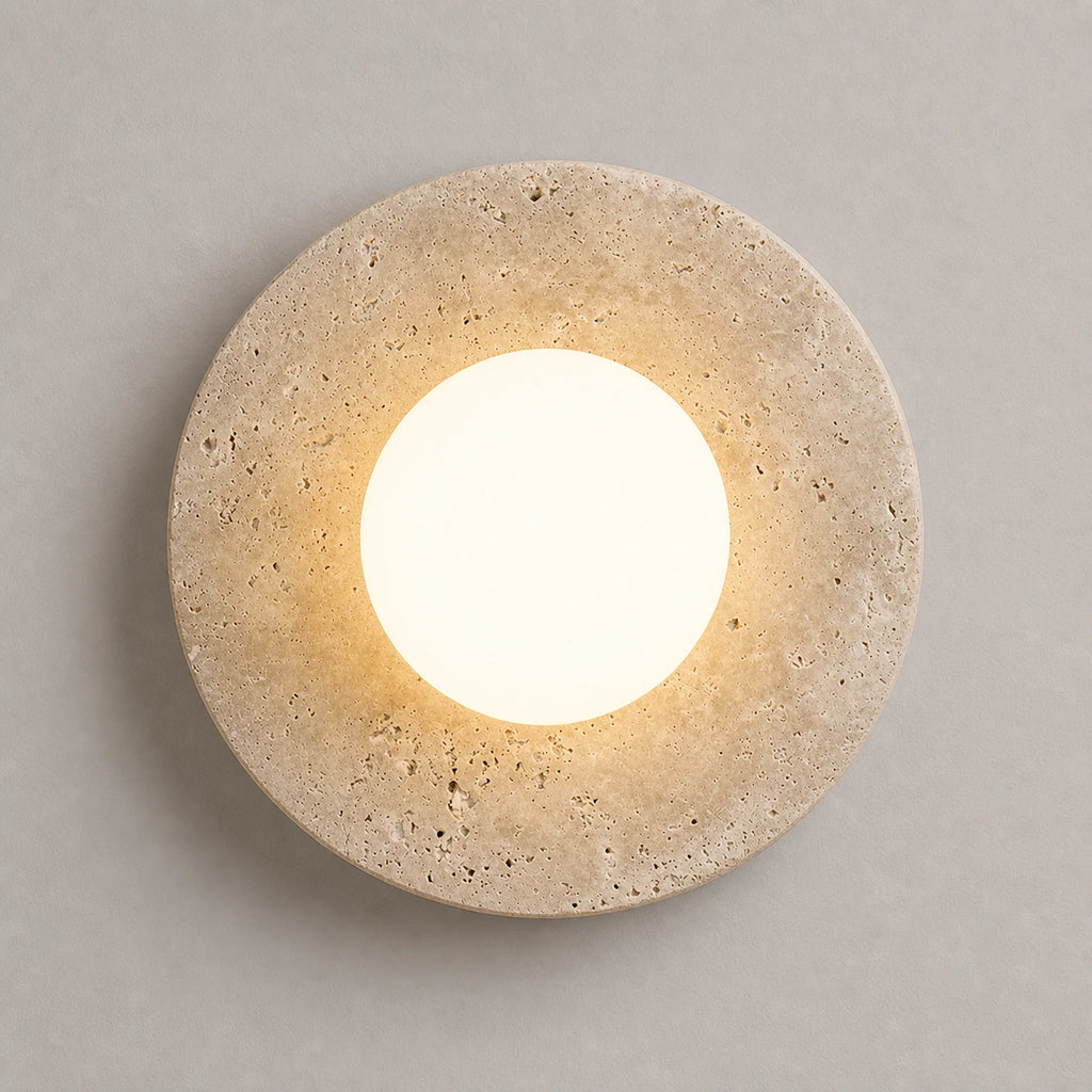 Travertine Globe Wall Light Ombria