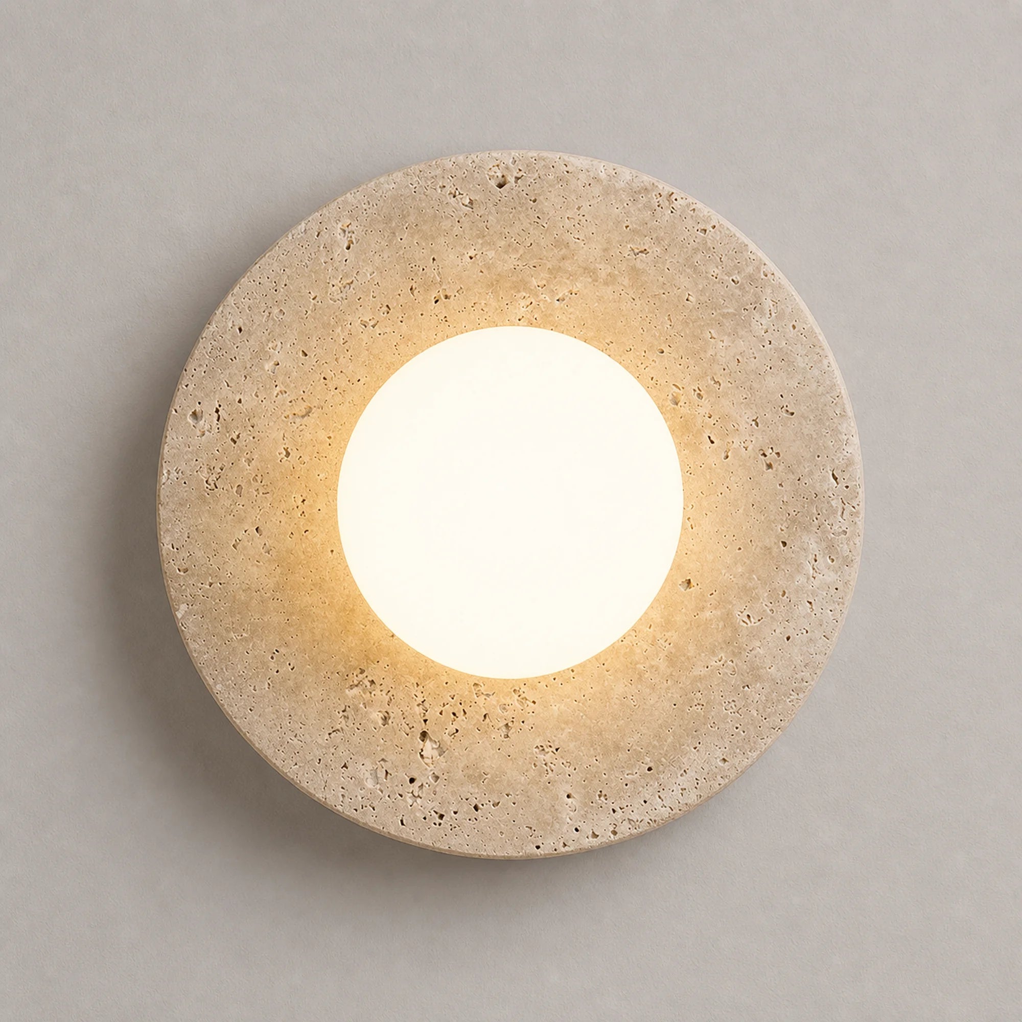 Travertine Globe Wall Light Ombria