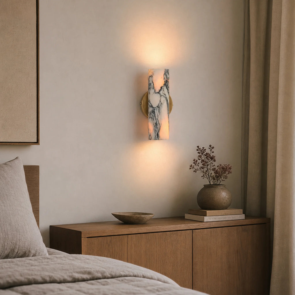Marble Cylinder Wall Light Calira