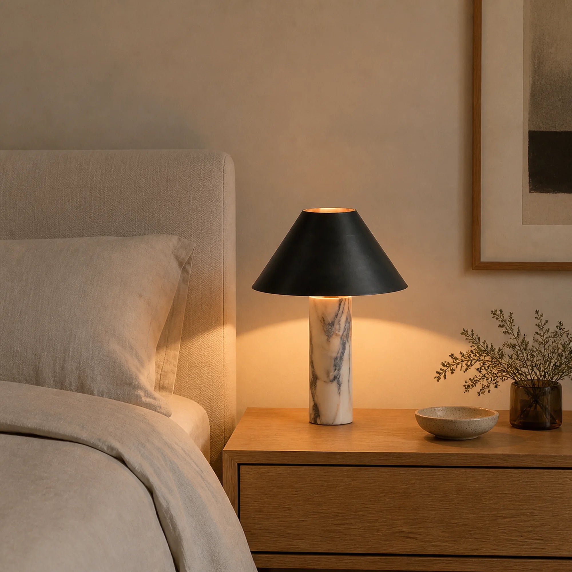 Marble Column Table Lamp Solene