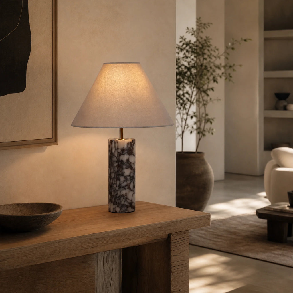 Marble Column Table Lamp Solene