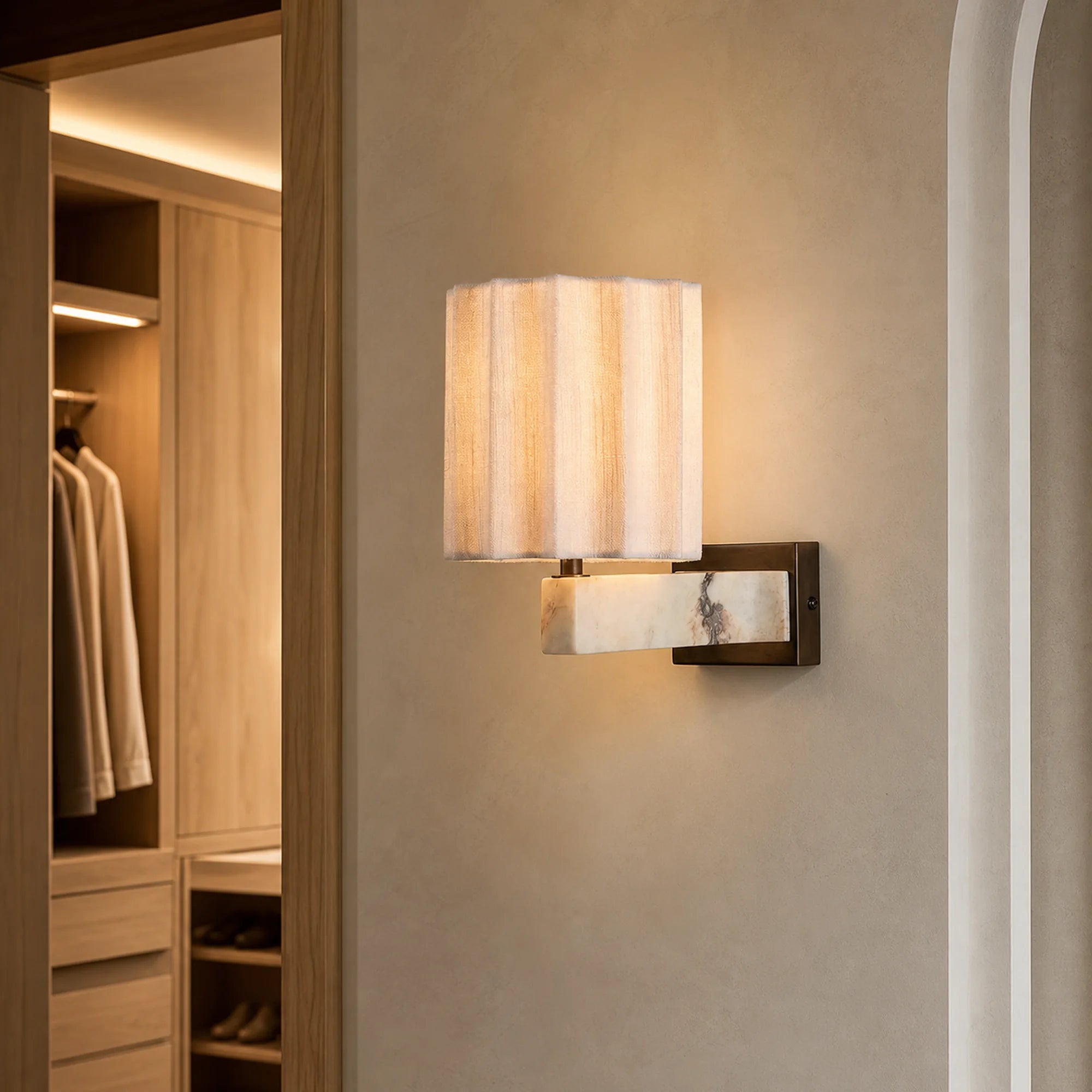 Marble Pleated Wall Light Mirella