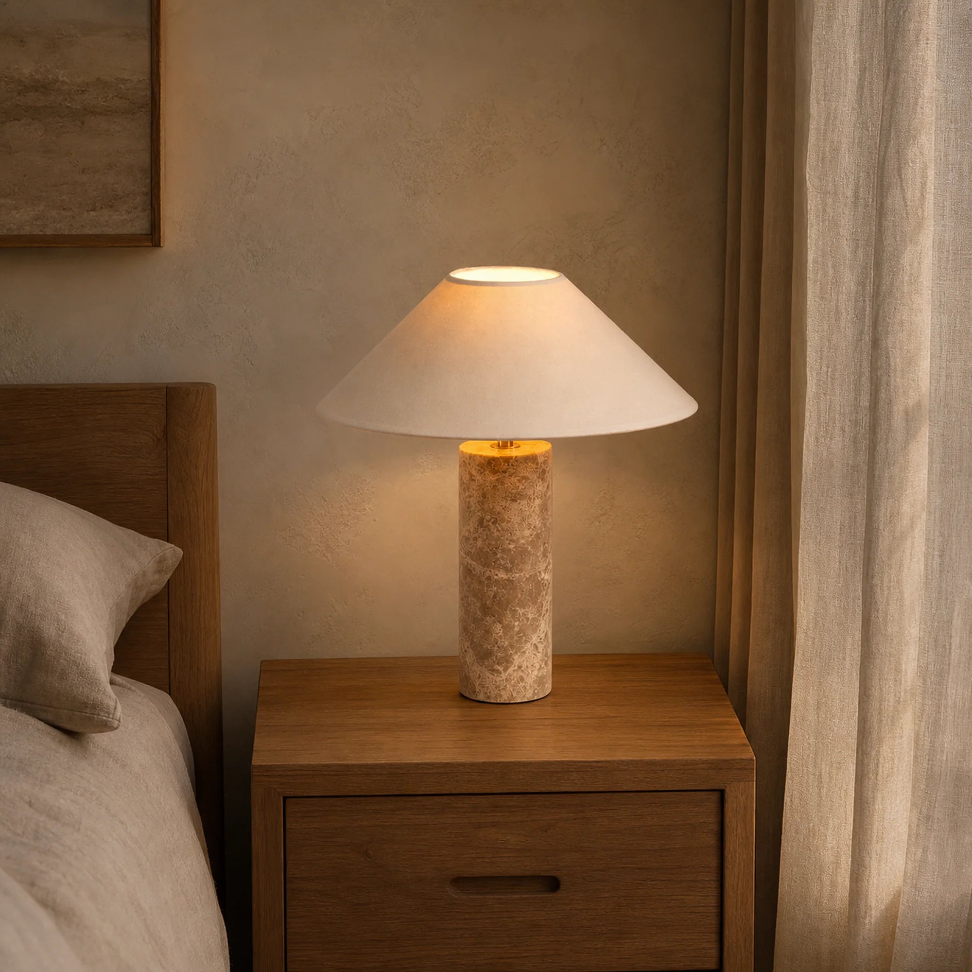 Marble Mushroom Table Lamp Amara