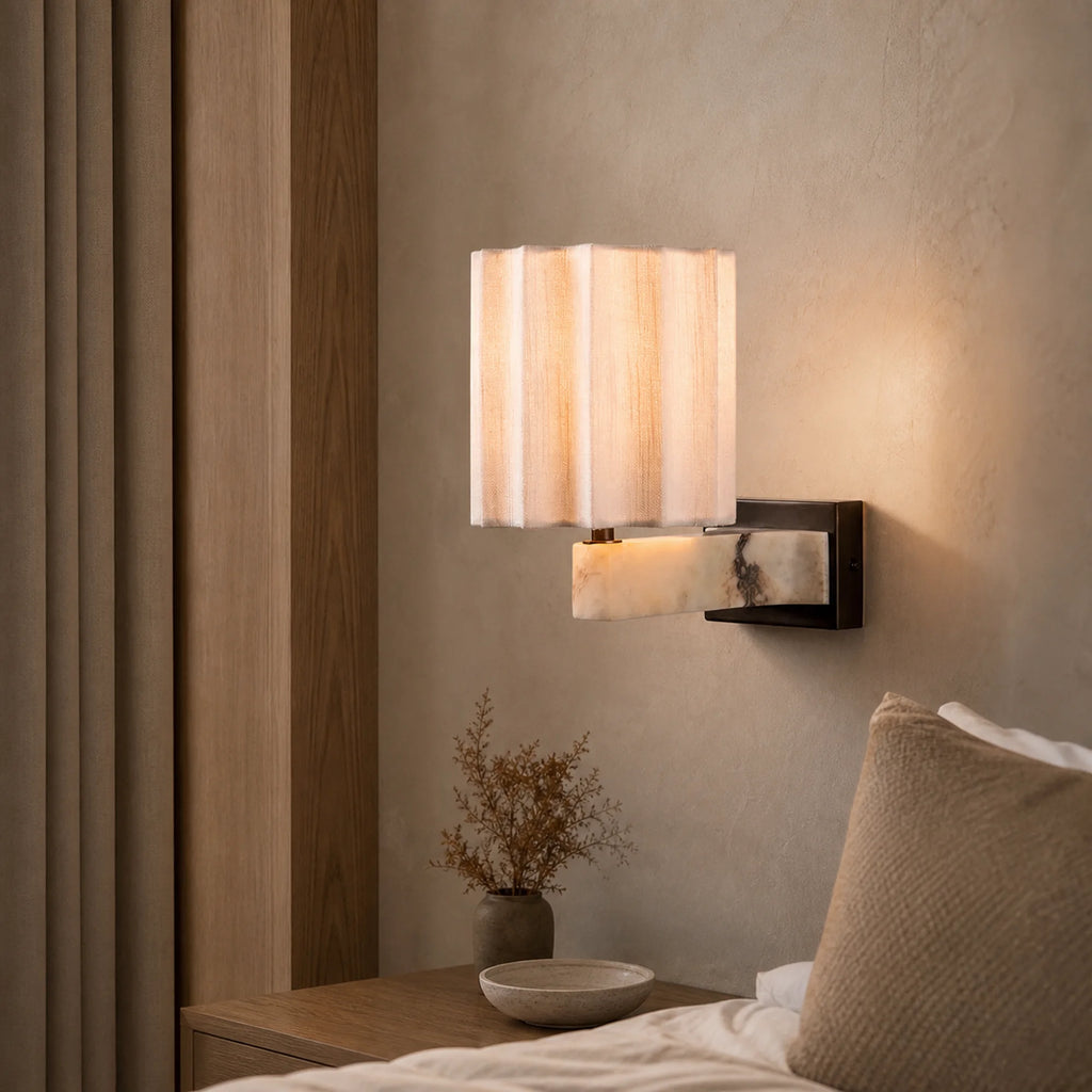 Marble Pleated Wall Light Mirella