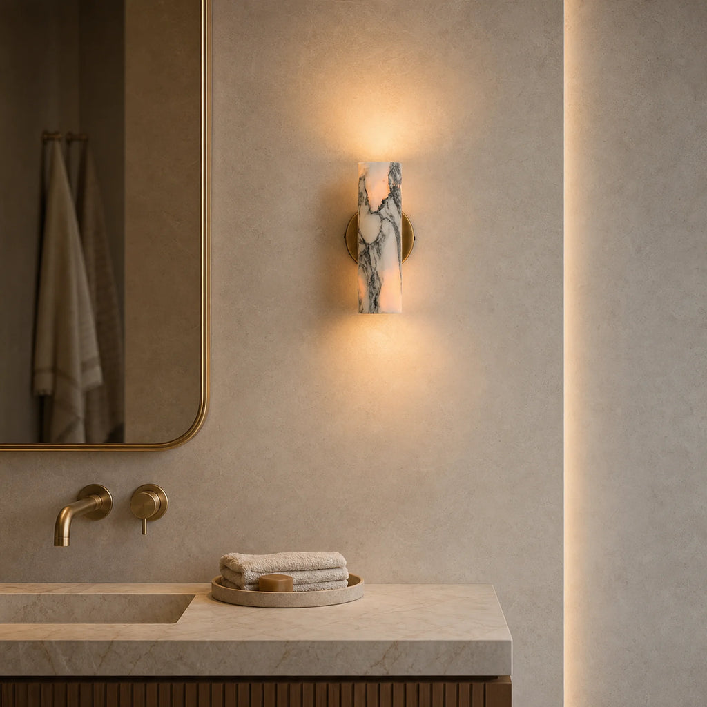 Marble Cylinder Wall Light Calira