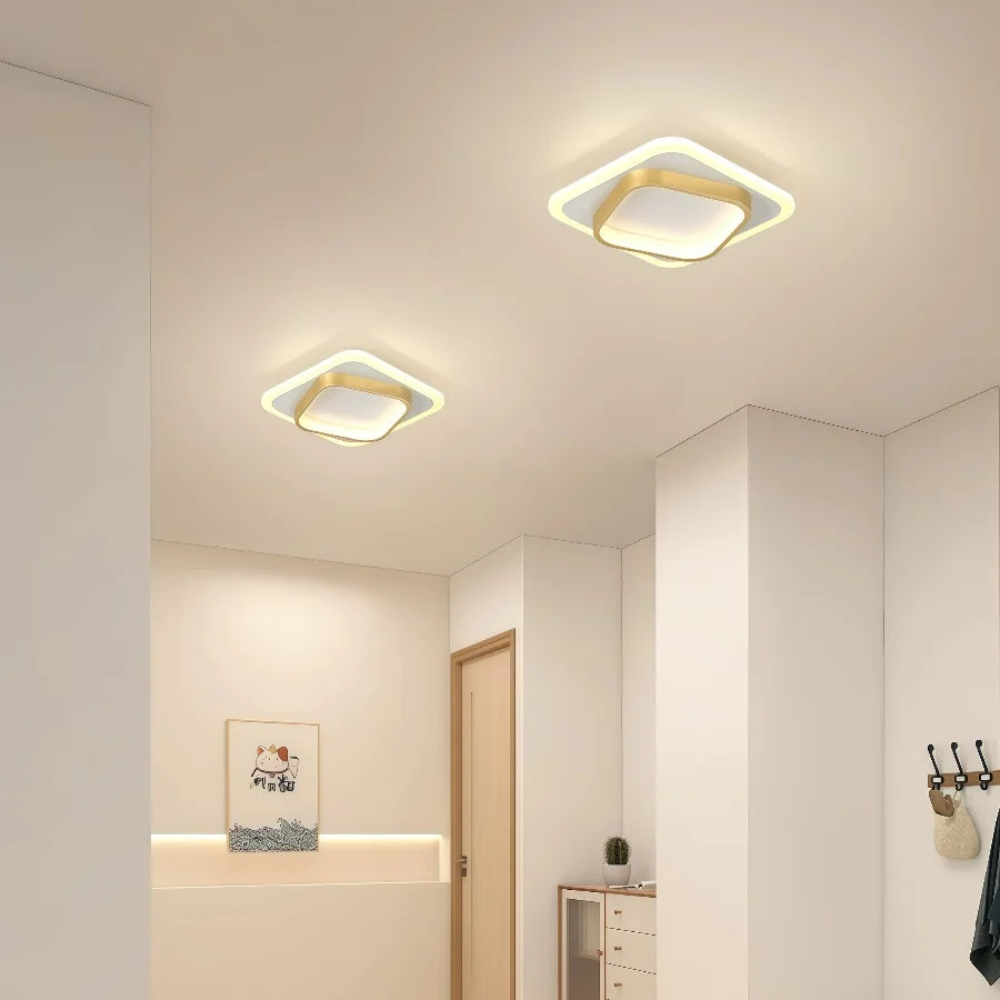 Modern Metal LED Aisle Light Nordic 220V Luxury Creative Ceiling Lamp Corridor Aisle Stair Decor Lighting Gold Ceiling Light
