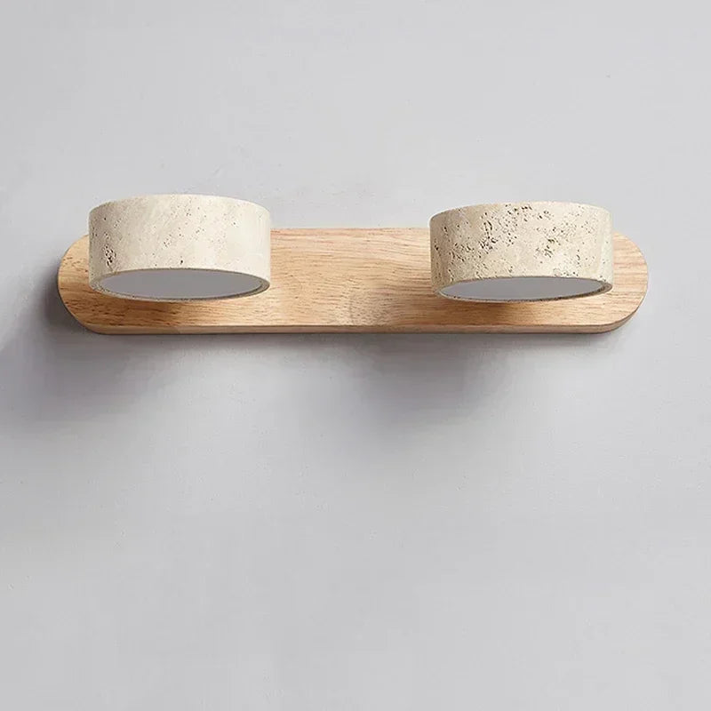 Nordic Wooden Double Head Wall Light Monina
