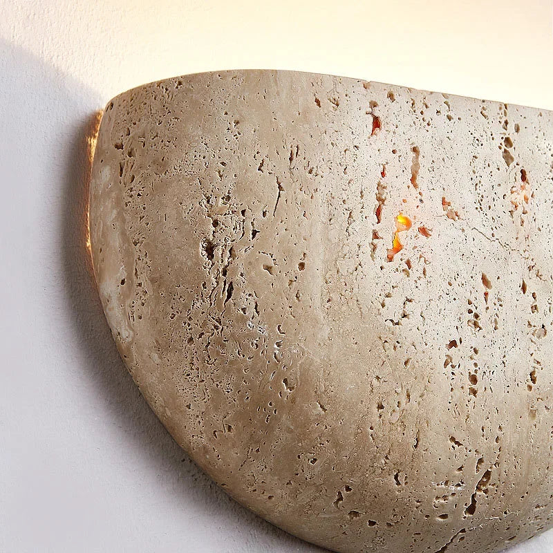 Travertine Half Moon Wall Light Talira
