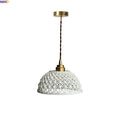 IWHD White Ceramic LED Pendant Lamp Dining Room Loft Roof Hanging Chandelier Home Decor Items Japanese Style Hanging Lights