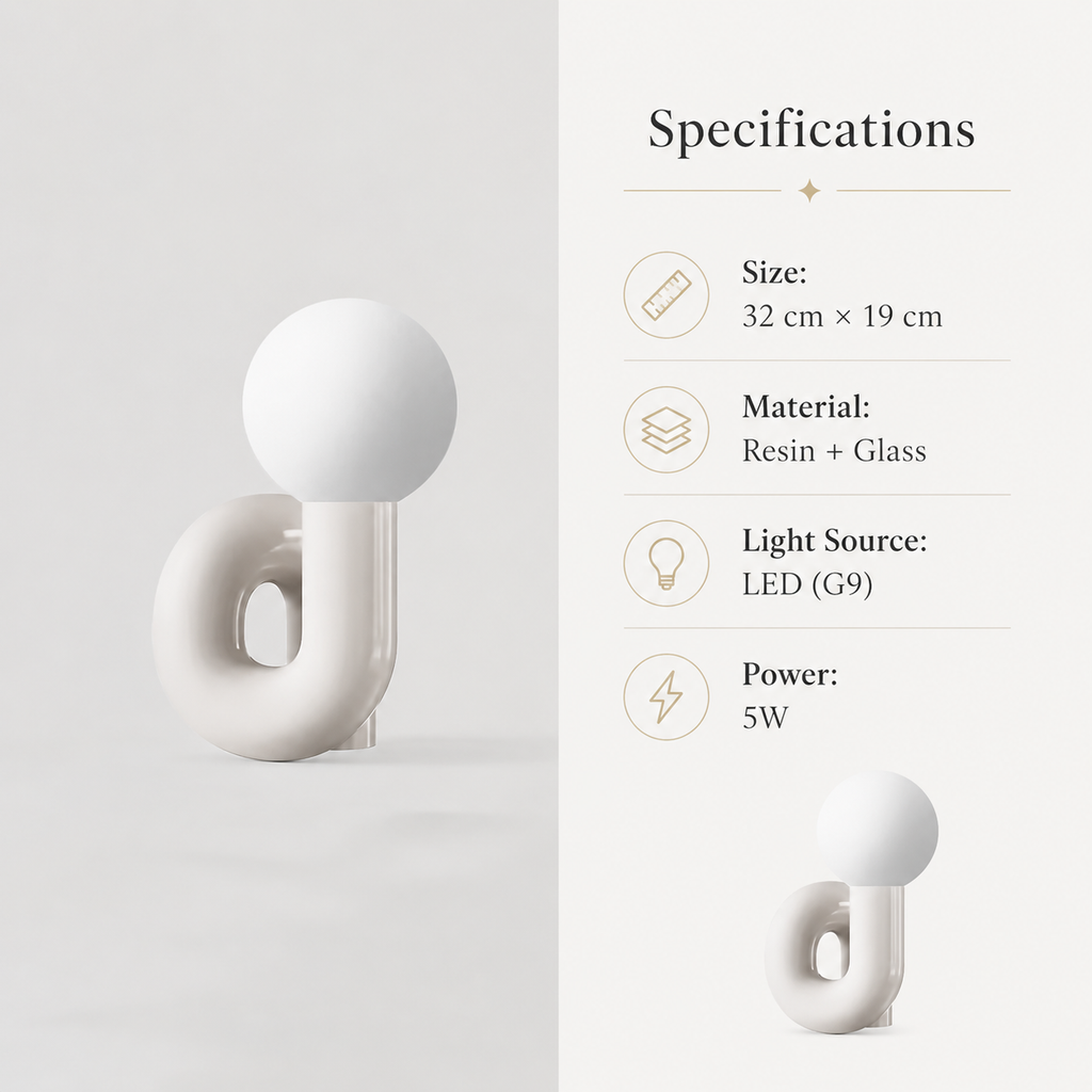 White Rechargeable Touch Table Lamp Moria