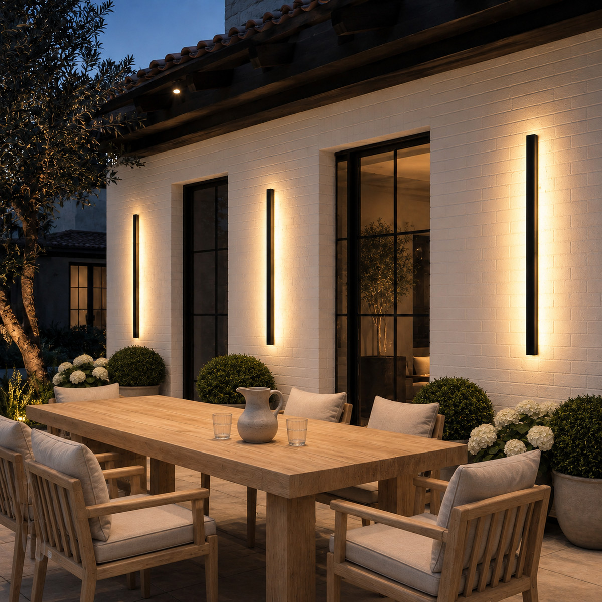 Linear LED Outdoor Wall Light Aleva, Facade