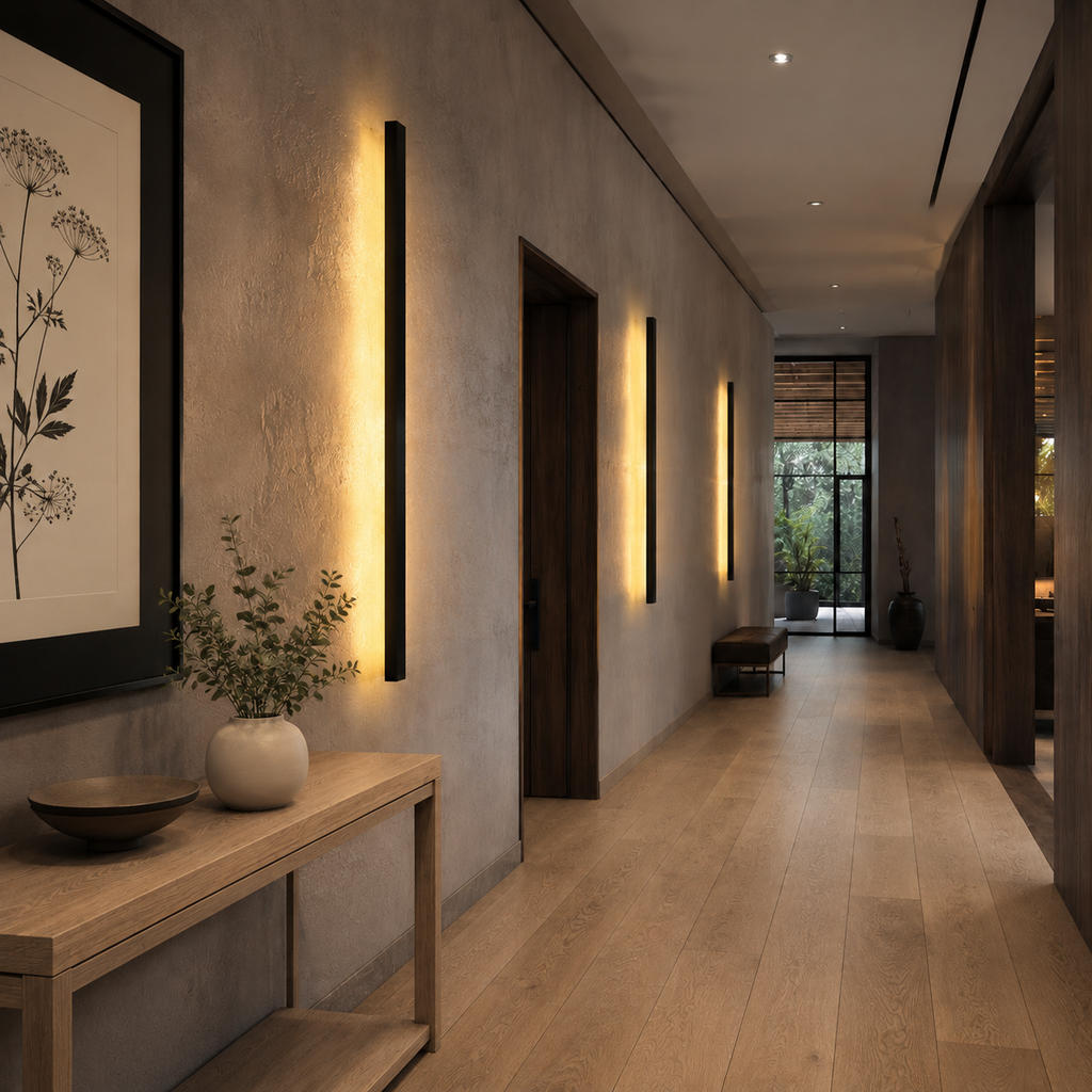 Linear LED Outdoor Wall Light Aleva, Couloir