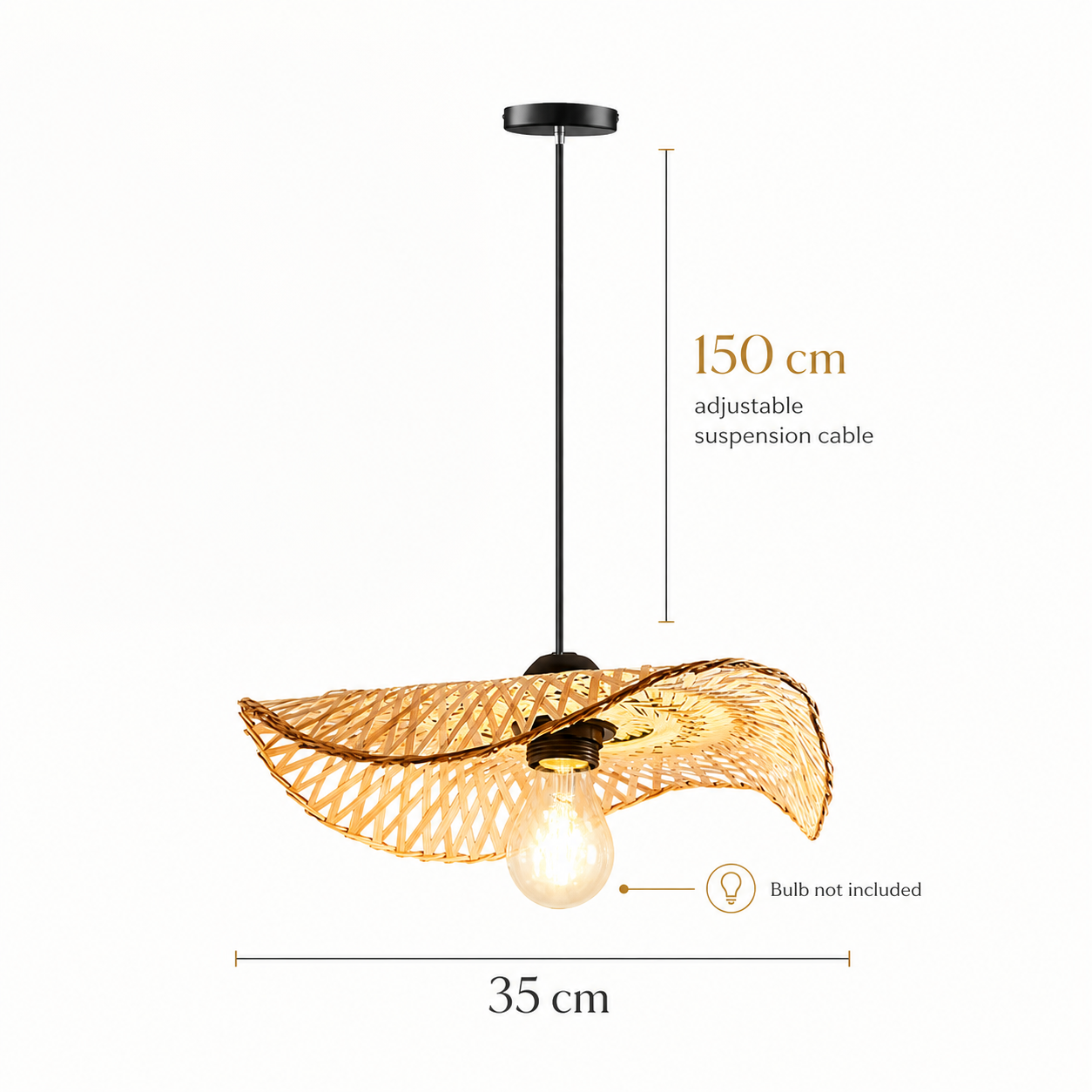 Hand Woven Bamboo Chandelier Ravane