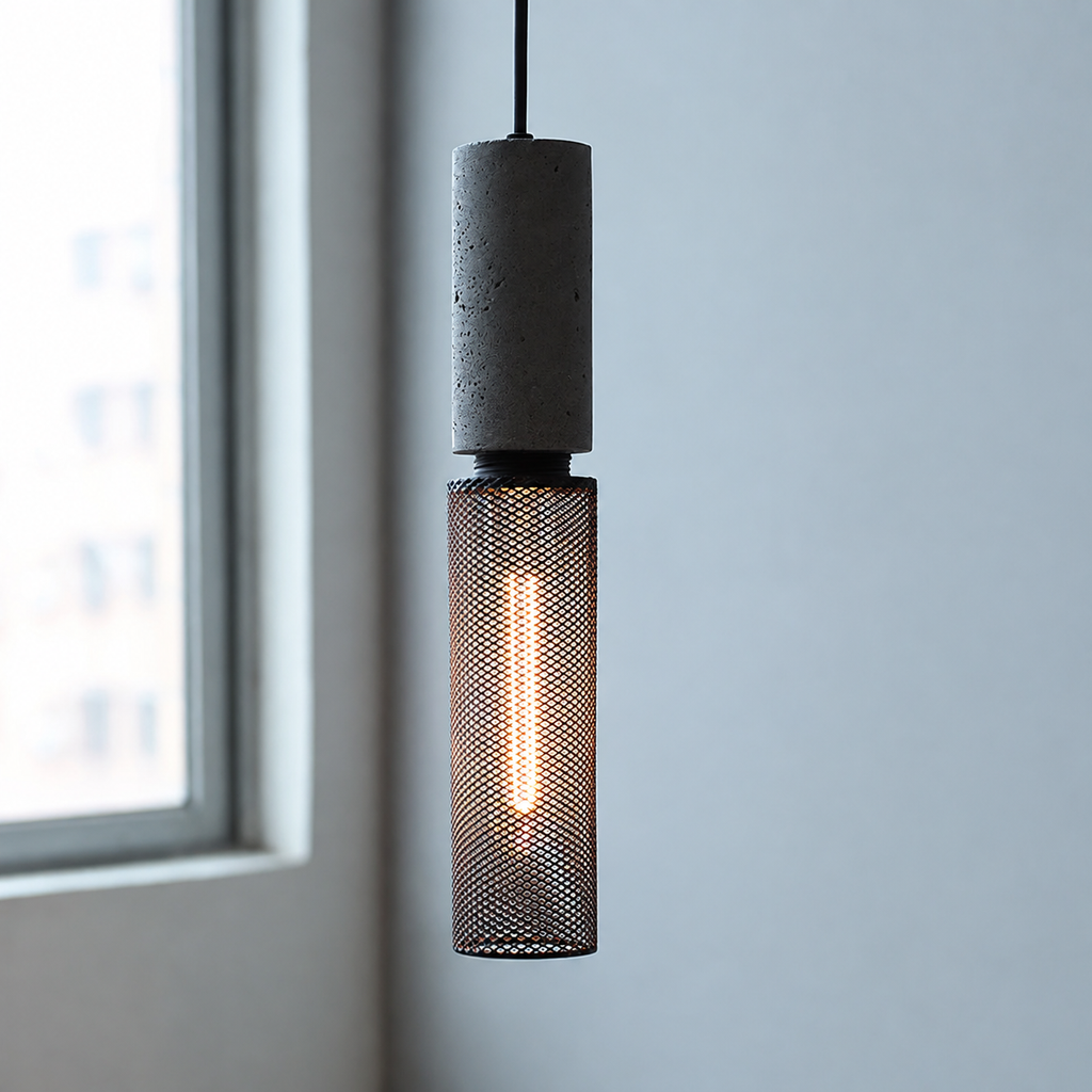 Concrete Mesh Pendant Light Hesta, Pres de la fenetre, le 10 cm