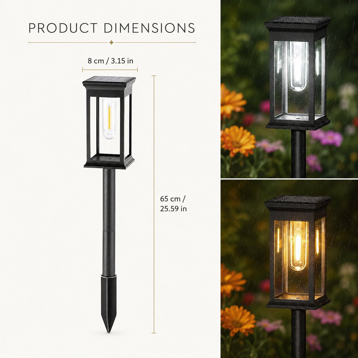 Solar LED Outdoor Pathway Light Pack of 4 Monen