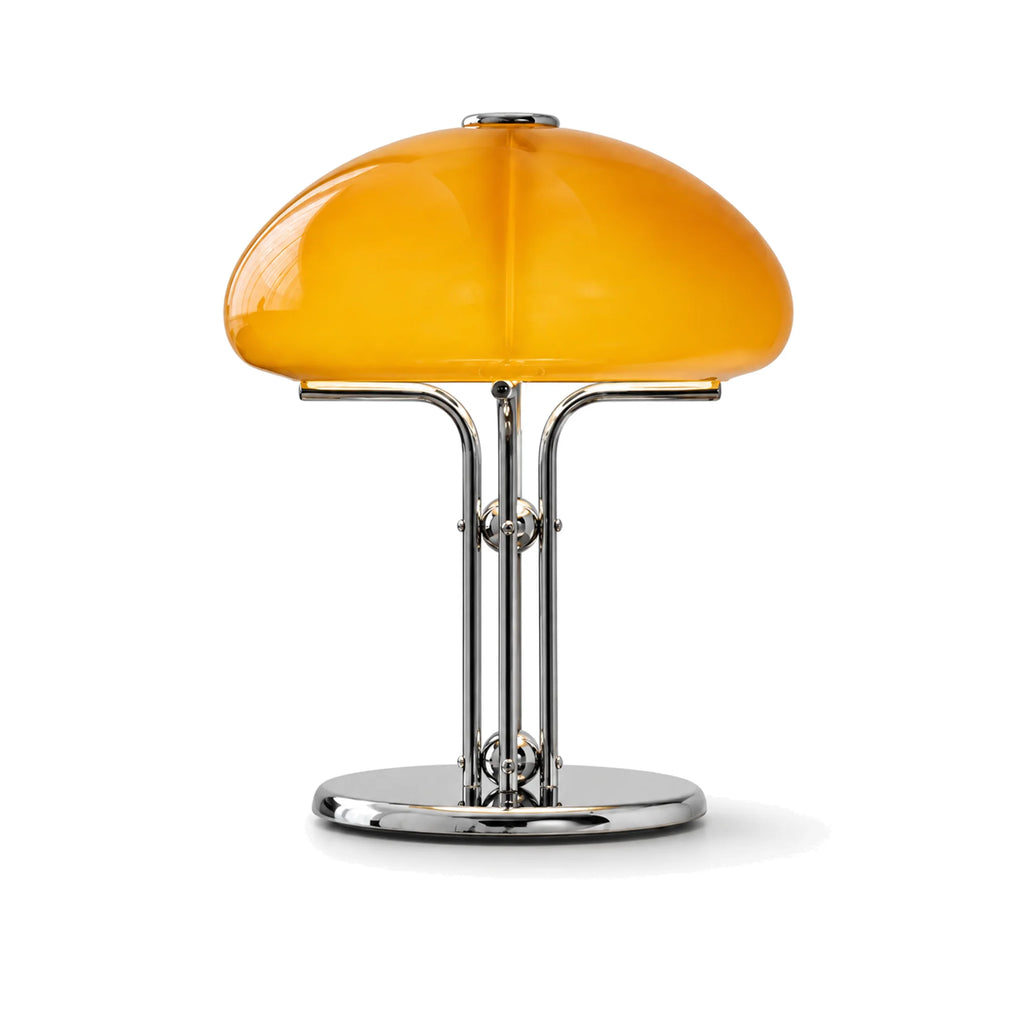 Bauhaus Glass Mushroom Table Lamp Tavela, Orange