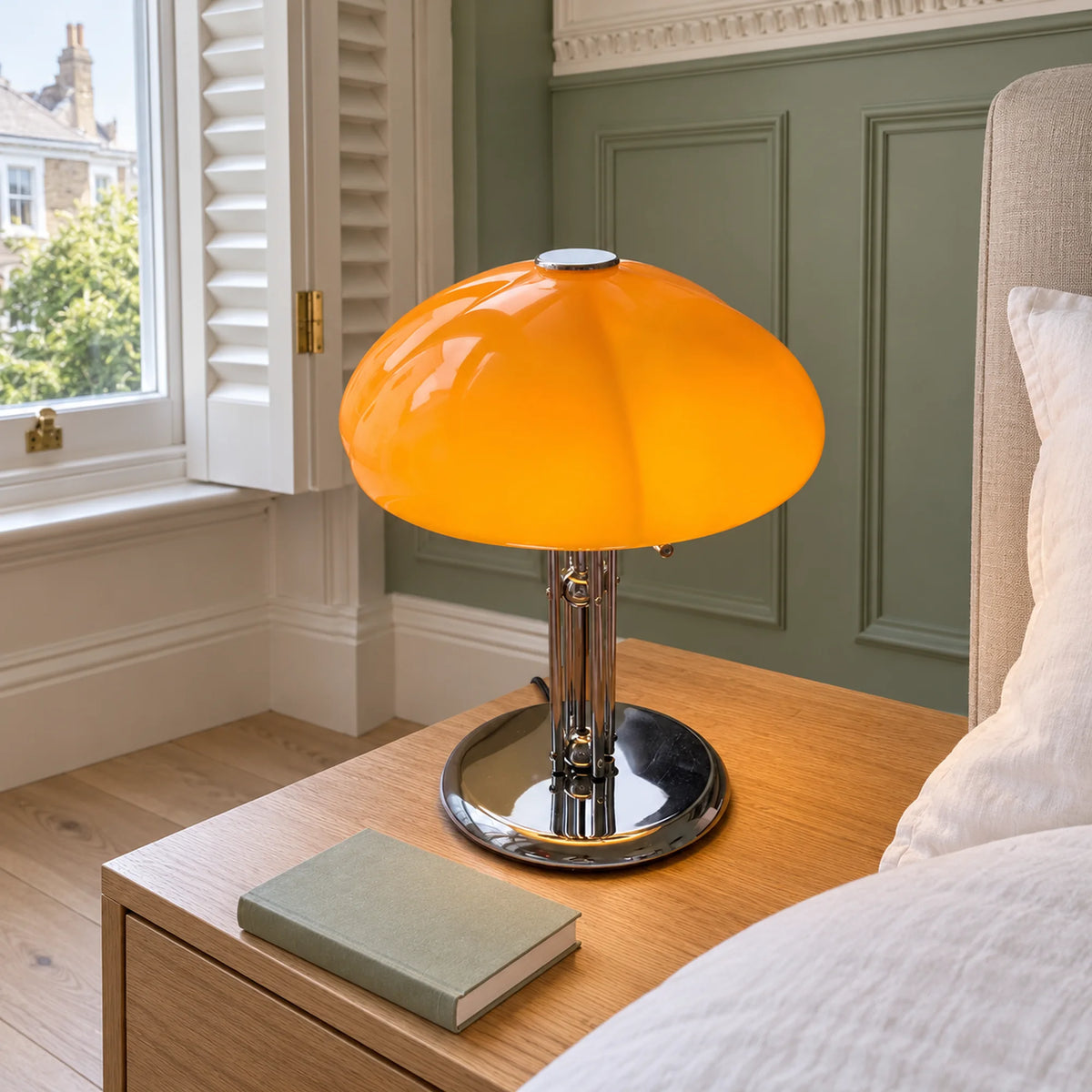 Bauhaus Glass Mushroom Table Lamp Tavela