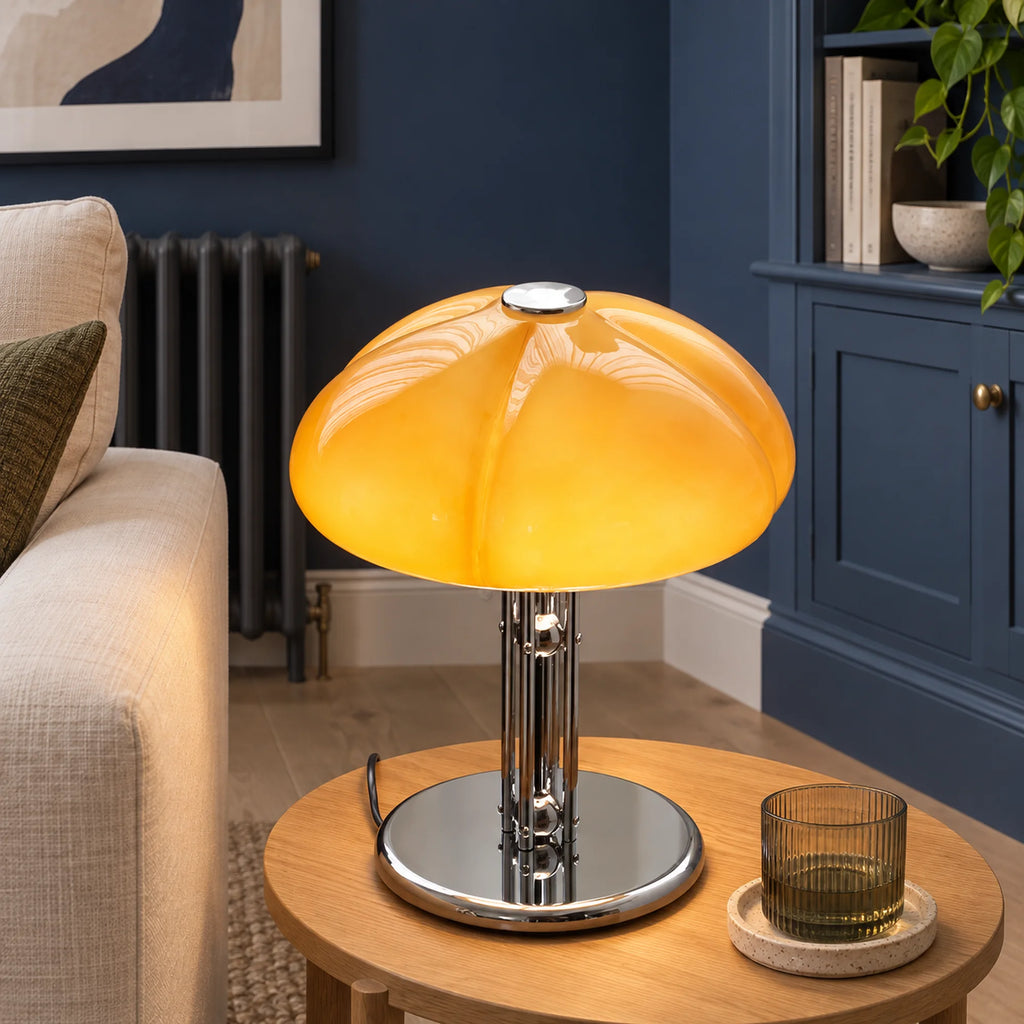 Bauhaus Glass Mushroom Table Lamp Tavela