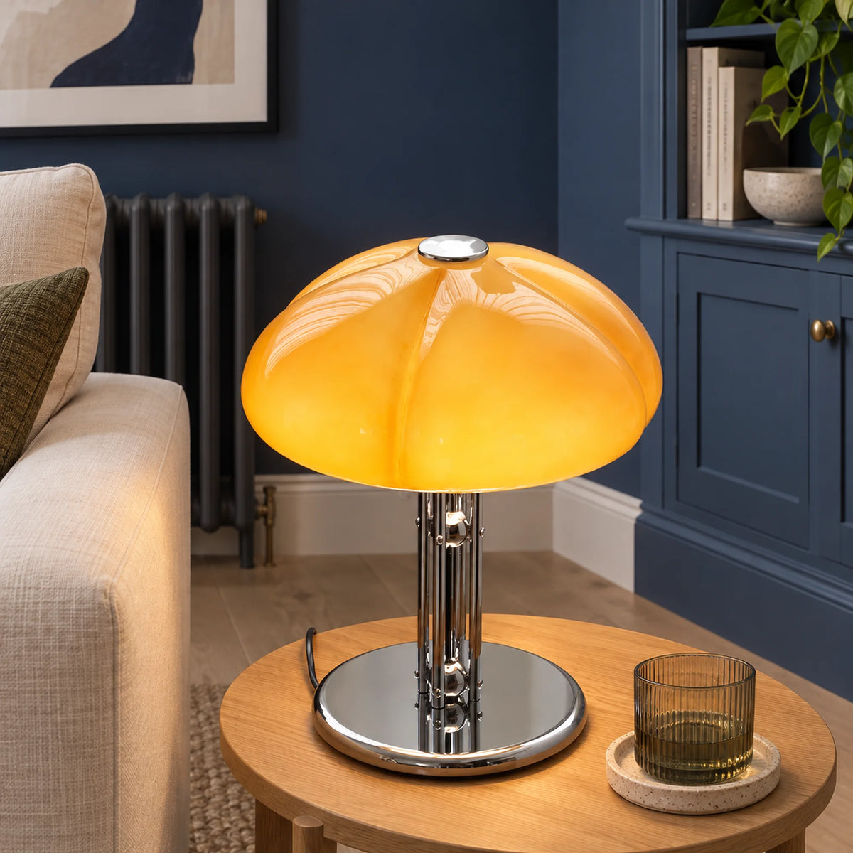 Bauhaus Glass Mushroom Table Lamp Tavela
