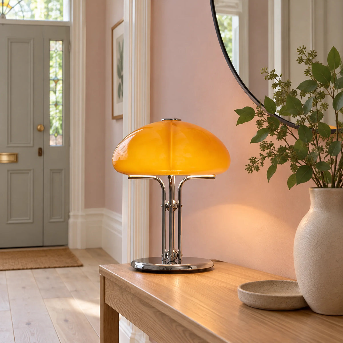 Bauhaus Glass Mushroom Table Lamp Tavela