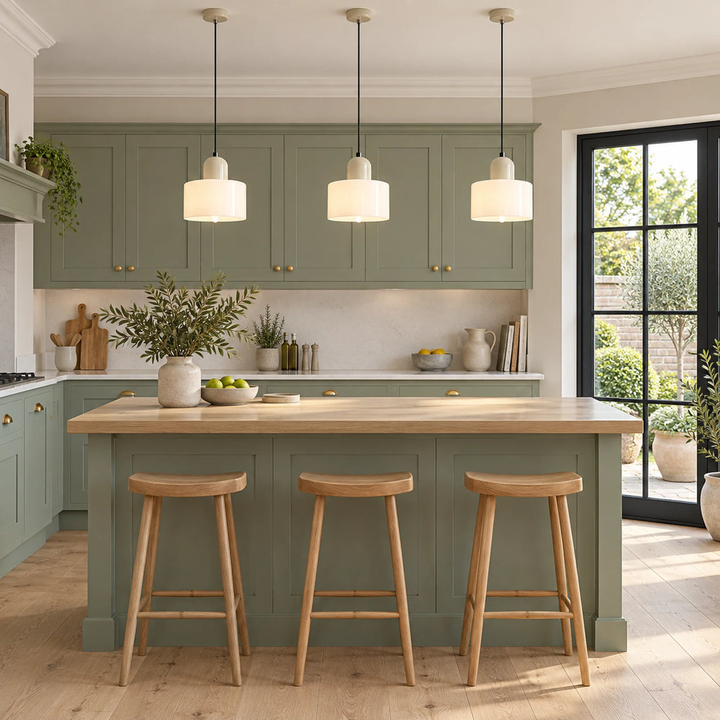 Small Bauhaus Glass Pendant Light Perelle
