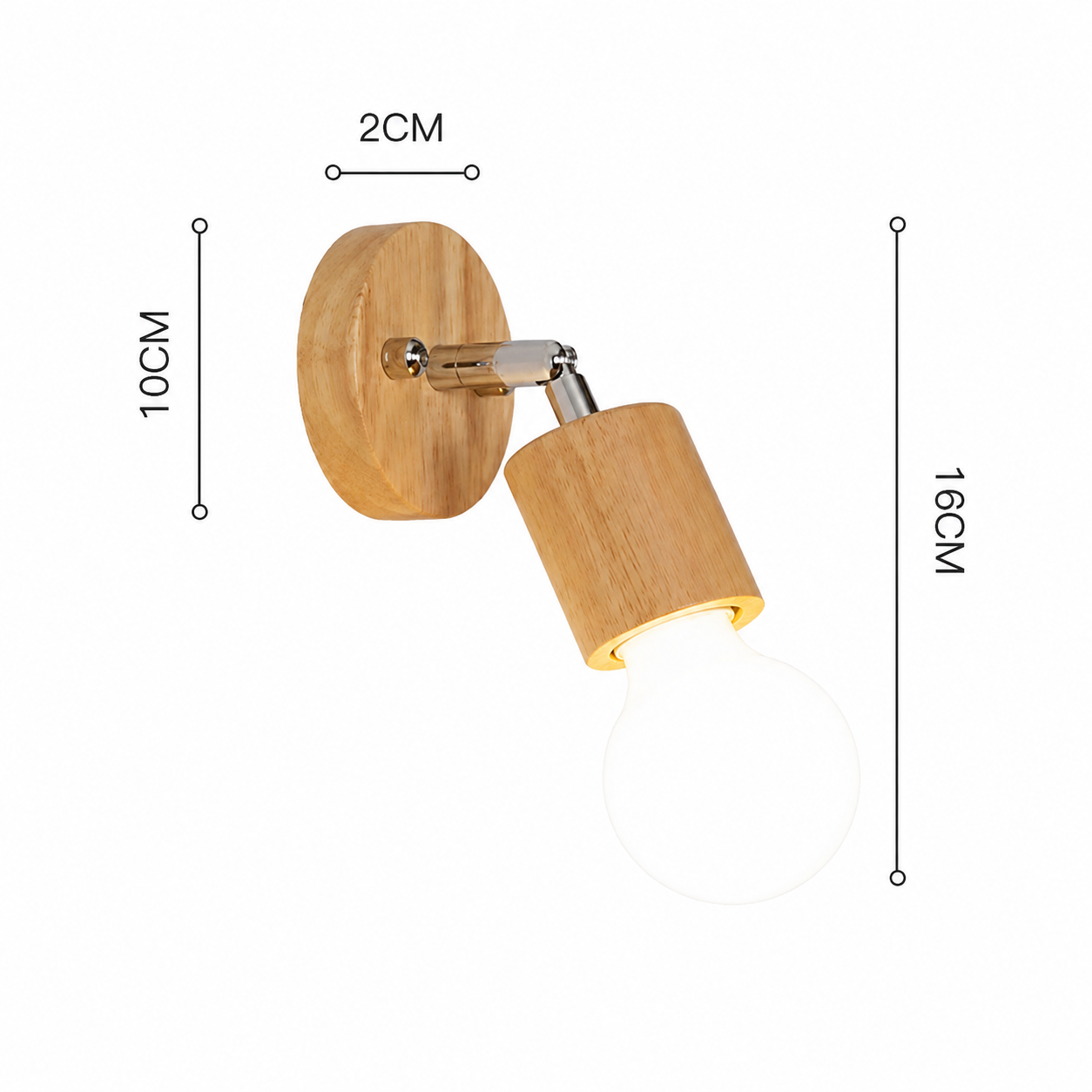 Nordic Wooden Rotating Ceiling Light Mara