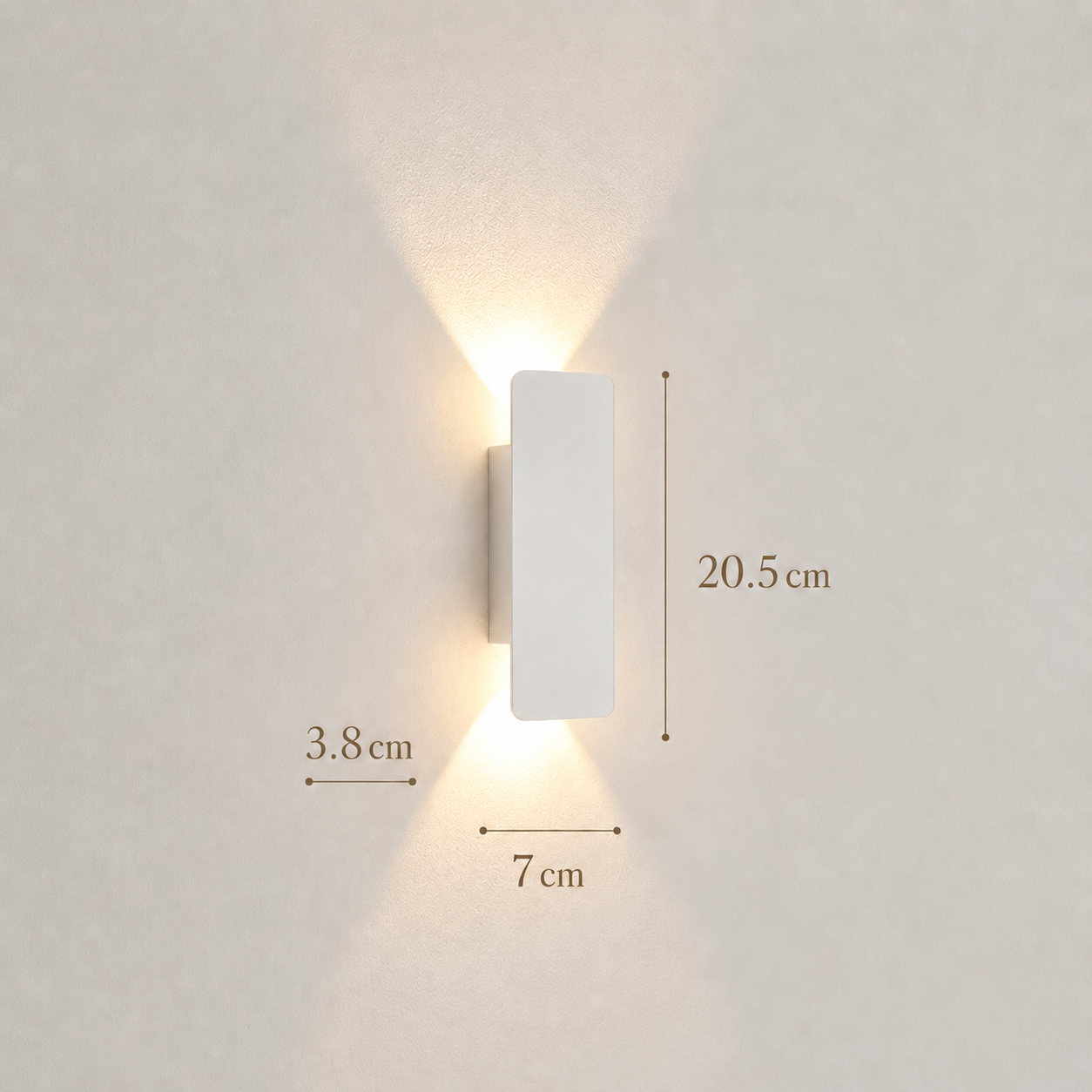 LED Outdoor Garden Wall Light 20cm White Valela