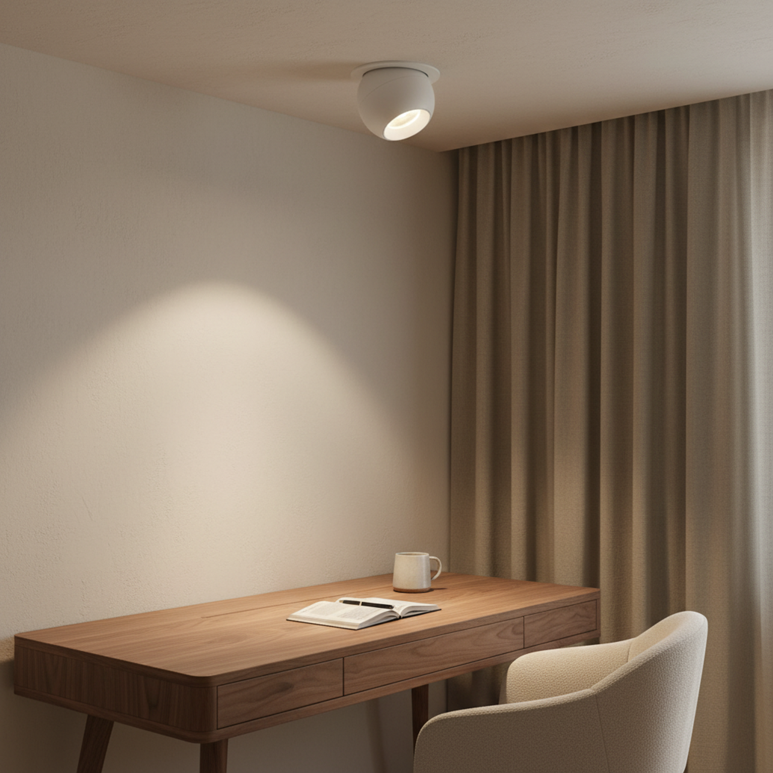 White Recessed Small Beam LED Spotlight Natural White Morelle