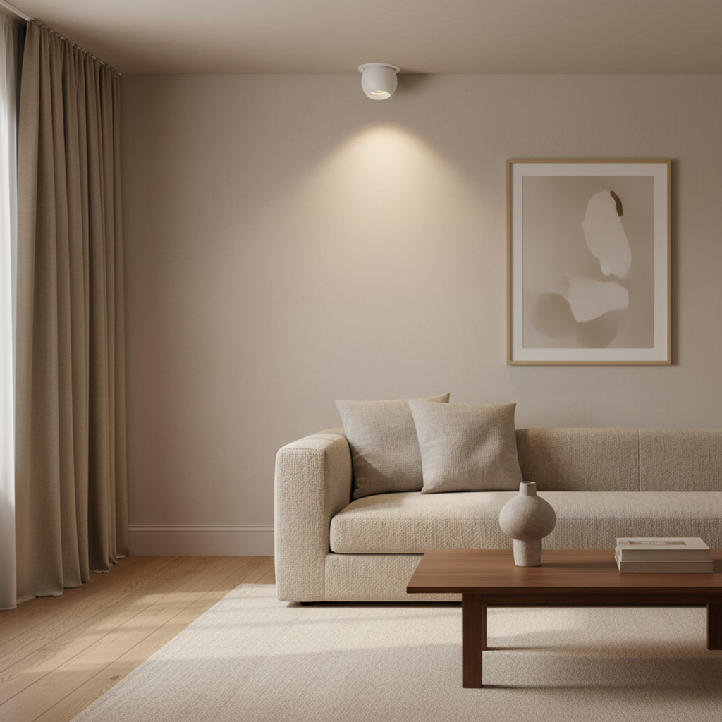 White Recessed Small Beam LED Spotlight Warm White Veren