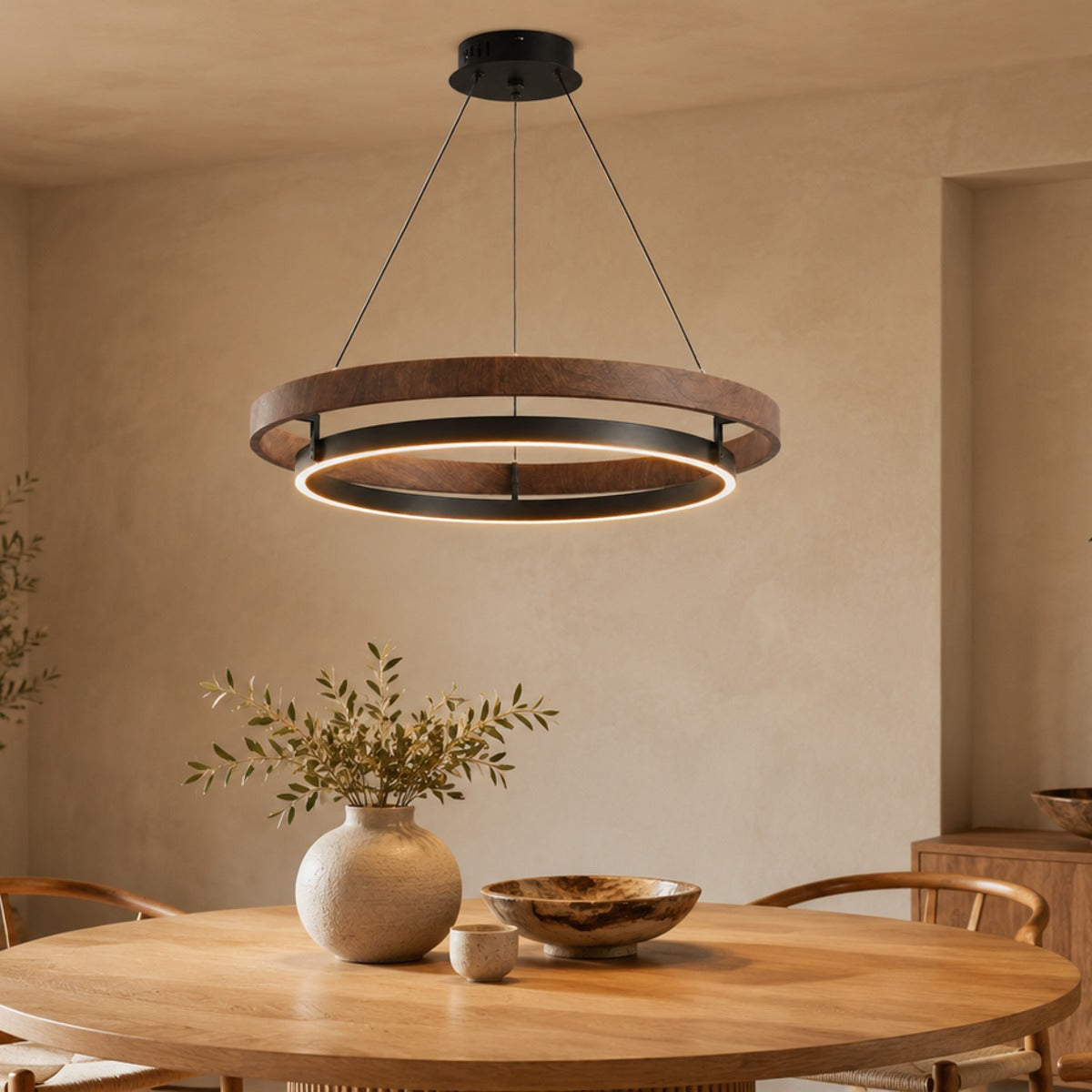 Wood Grain Ring Pendant Luno