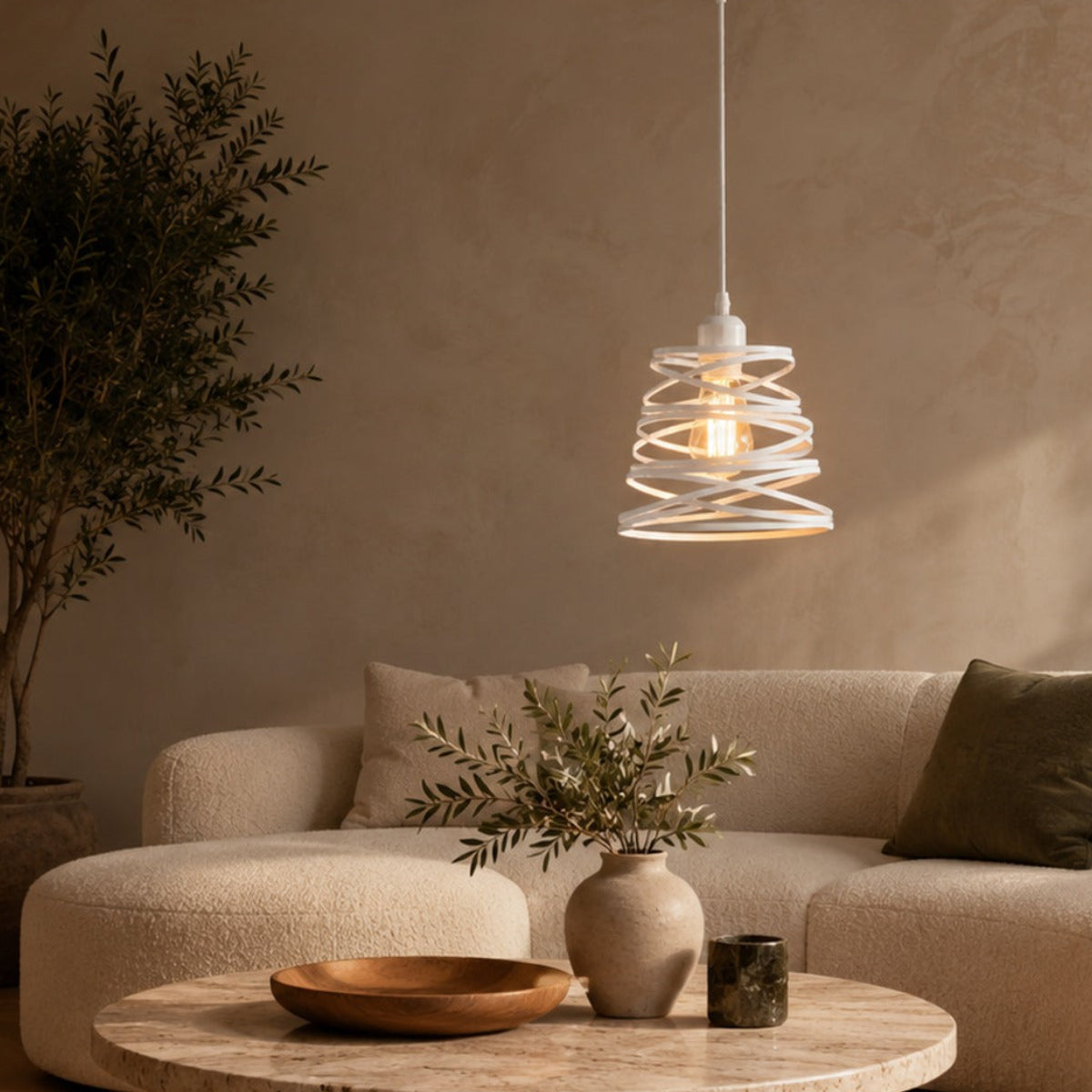 Spiral Metal Pendant Light Vela