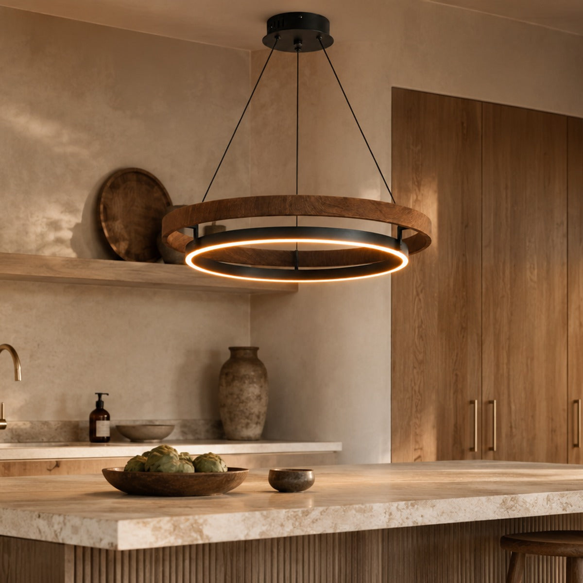 Wood Grain Ring Pendant Luno